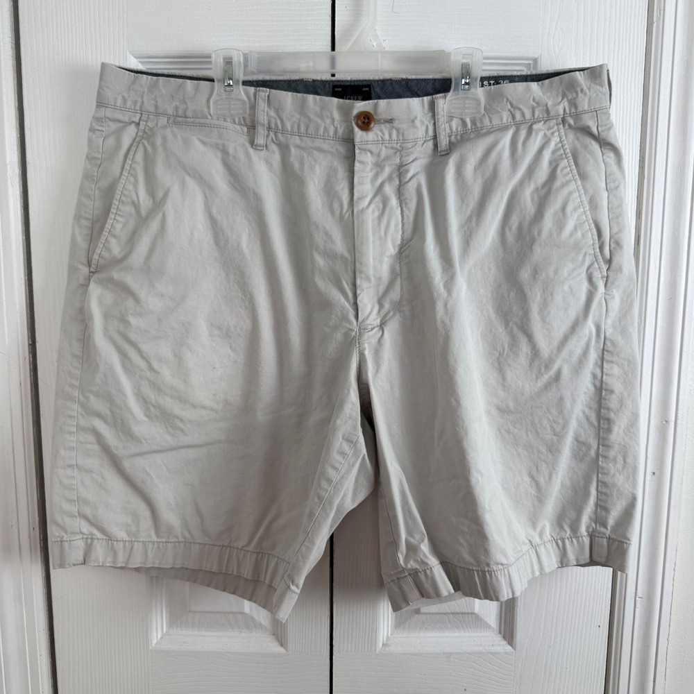 J.Crew Chino Shorts 36 Gray Re-Imagined Stretch Preppy Casual Minimalist 9"
